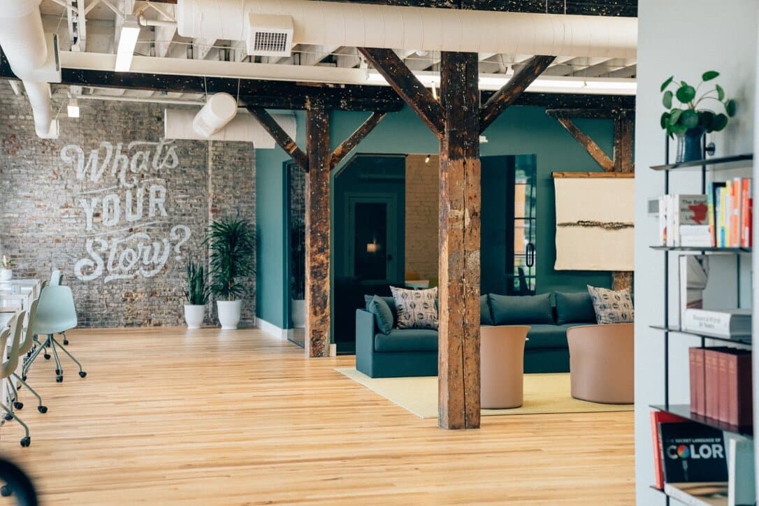 Desk workspace at Story Louisville